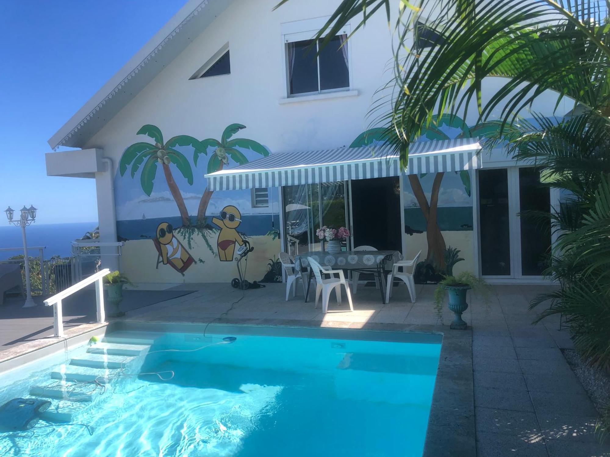 St Leu -Villa D'Artiste, Superbe Vue Mer, Piscine Chauffee Saint-Leu Exteriör bild
